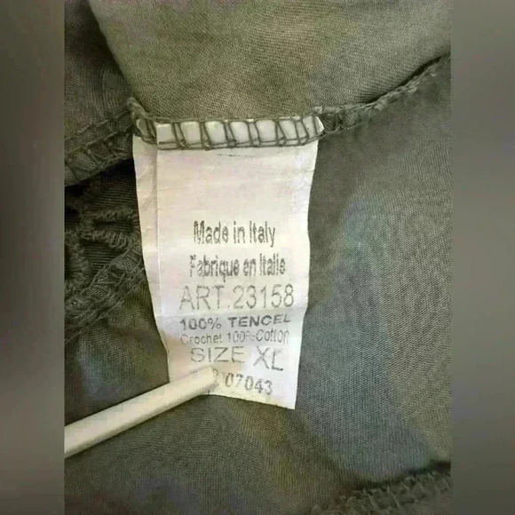 NWT Valentina Naldi 100% Tencel Boho Cottagecore crochet Dress size XL - Picture 9 of 9